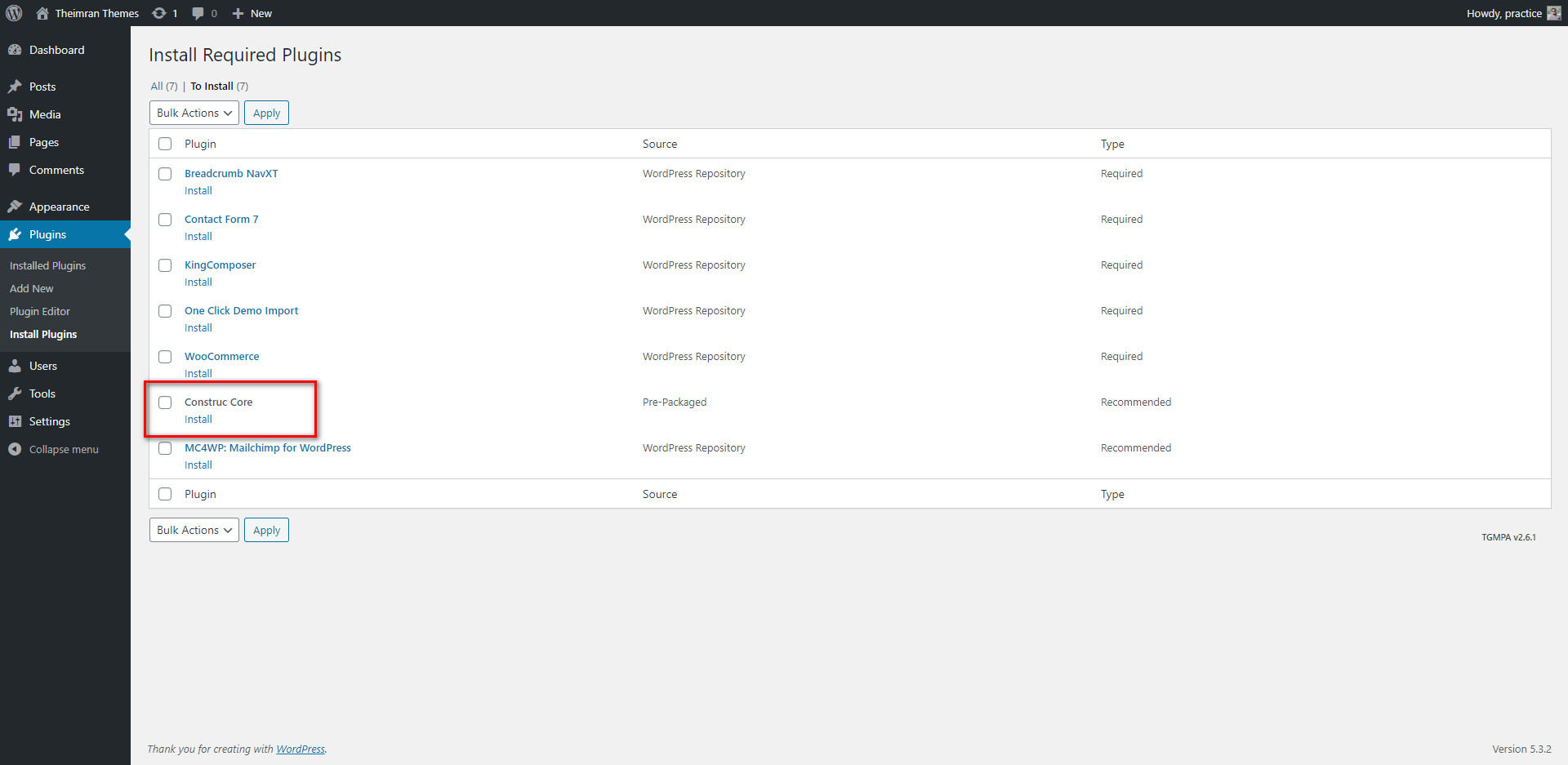 Construction Documentation | Best Wordpress Theme - TheImran.com